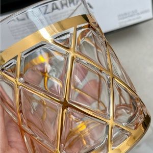 Altuzarra 18k Gold Cocktail Double Old Fashion Glasses